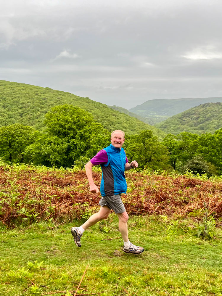 A happy runner on Exmoor