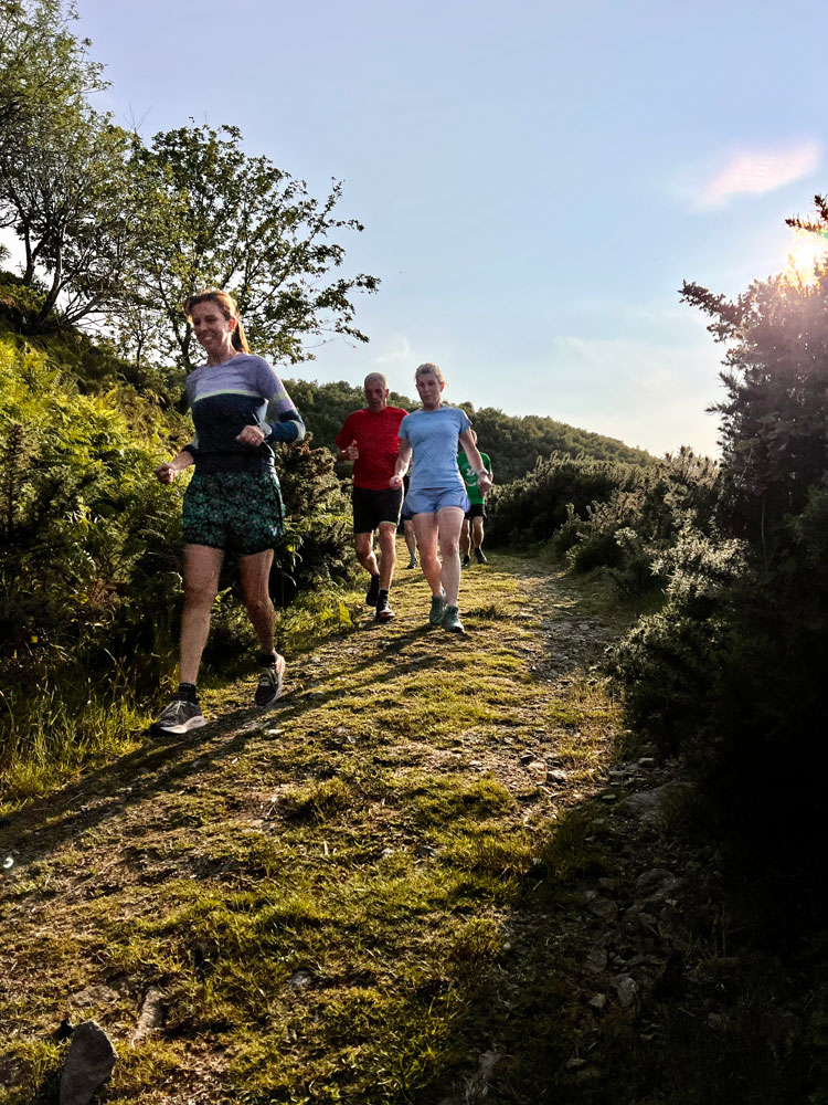 Happy runners on Exmoor